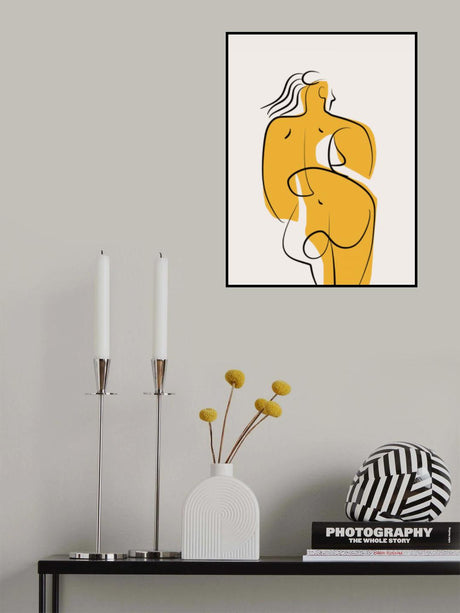 Lines and Curves In Nude Poster och Canvastavla