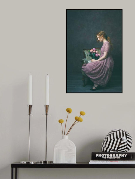 the girl with the flowers Poster och Canvastavla