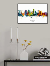 Plymouth England Skyline Poster och Canvastavla
