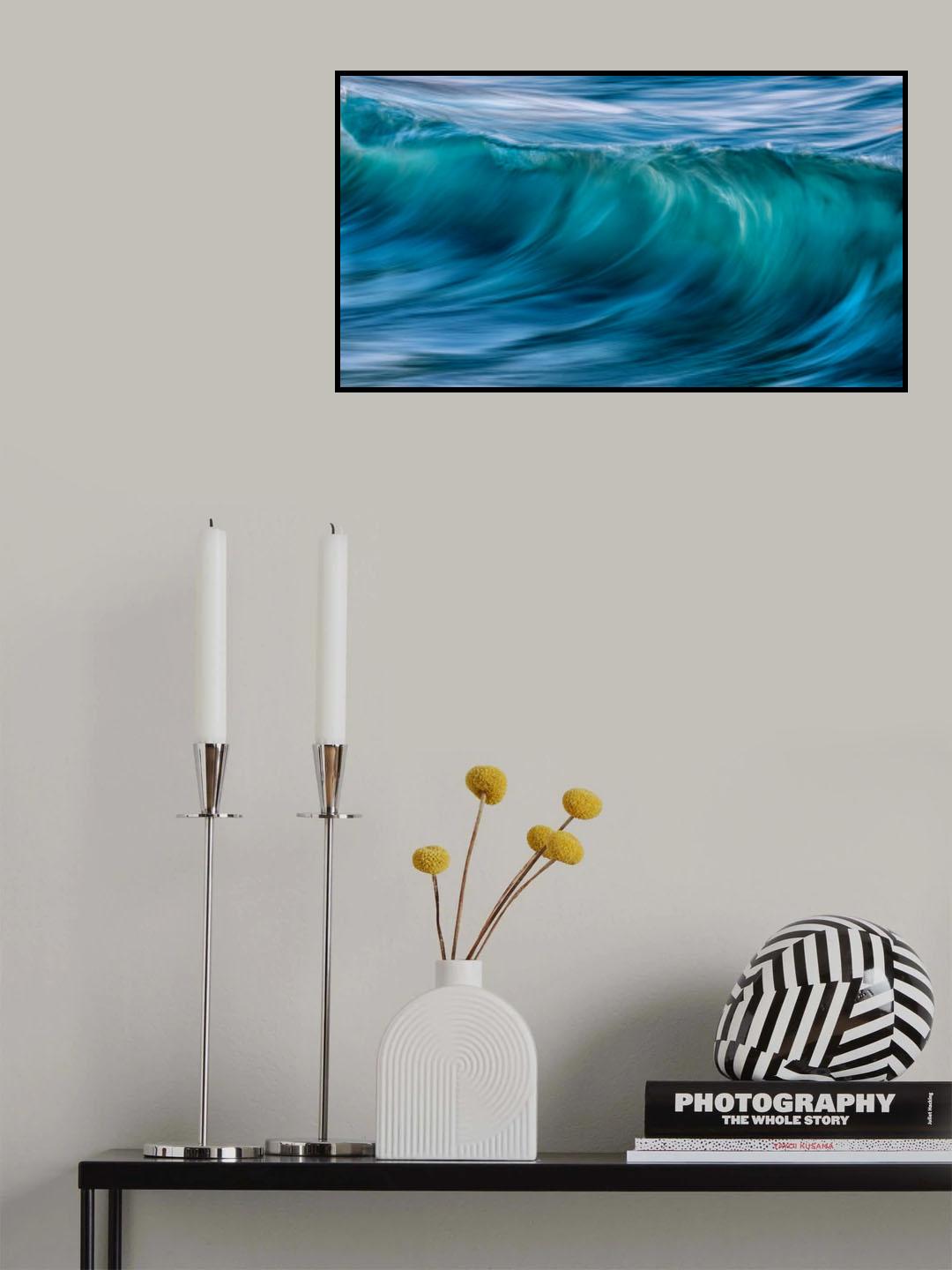 PAINTING GREEN WAVES (Part 3) Poster och Canvastavla