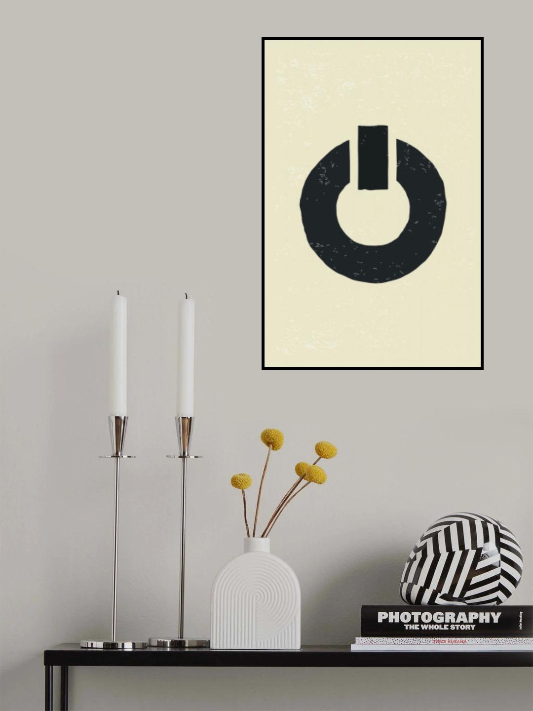 Black Minimal Shapes Series #8 Poster och Canvastavla