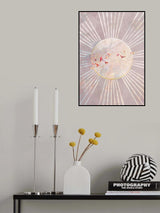 Sun birds pink Poster och Canvastavla