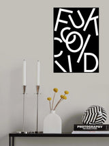 Fuck Covid - Black Poster och Canvastavla