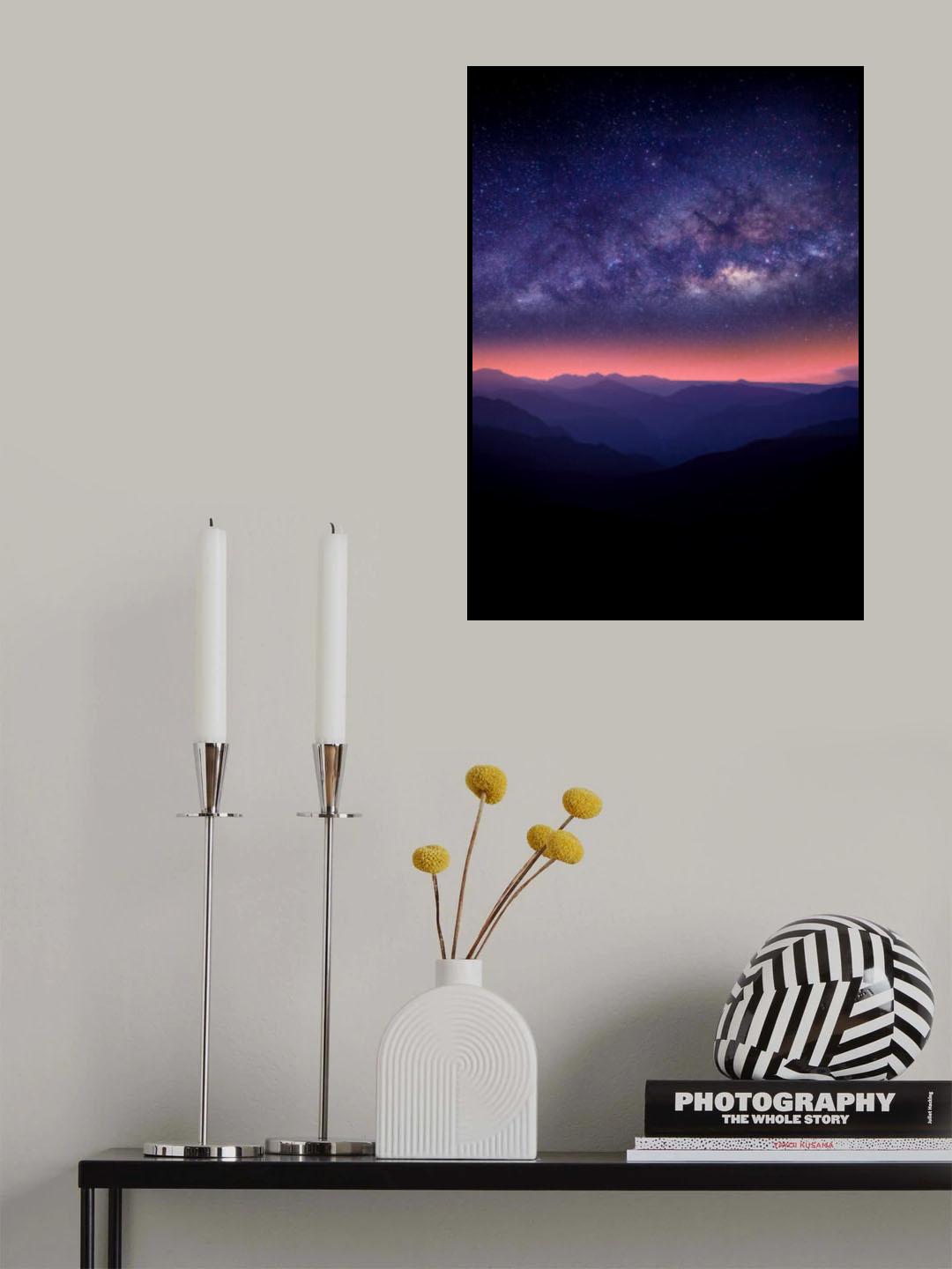Mountains and Stars Poster och Canvastavla