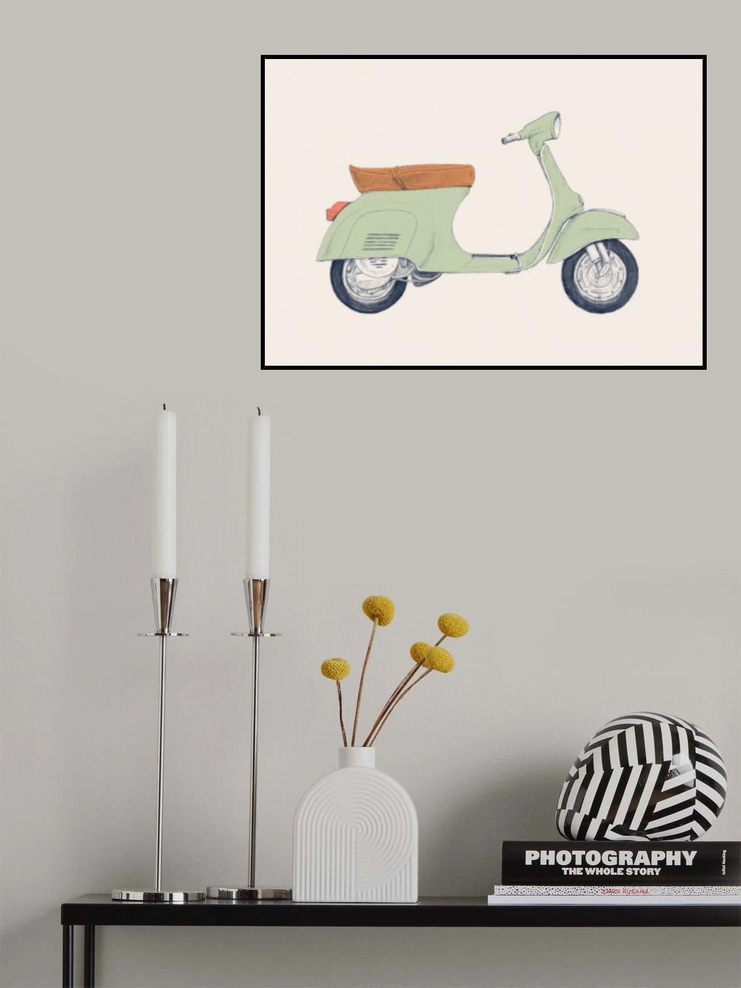 Vespa Print Poster och Canvastavla