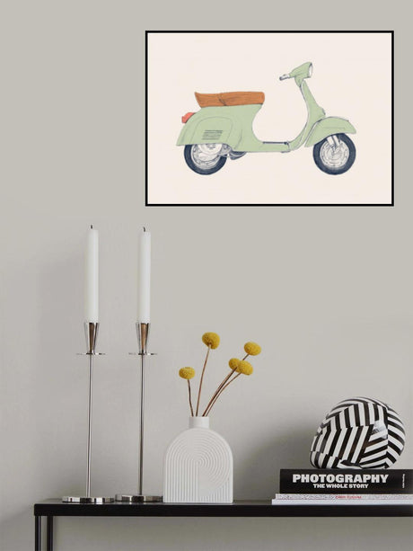 Vespa Print Poster och Canvastavla