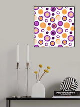 Circles Retro Tan Purple Poster och Canvastavla