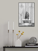 Orangutan &amp; Bubbles Black &amp; White Poster och Canvastavla