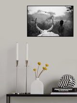 Boy and Cow Poster och Canvastavla