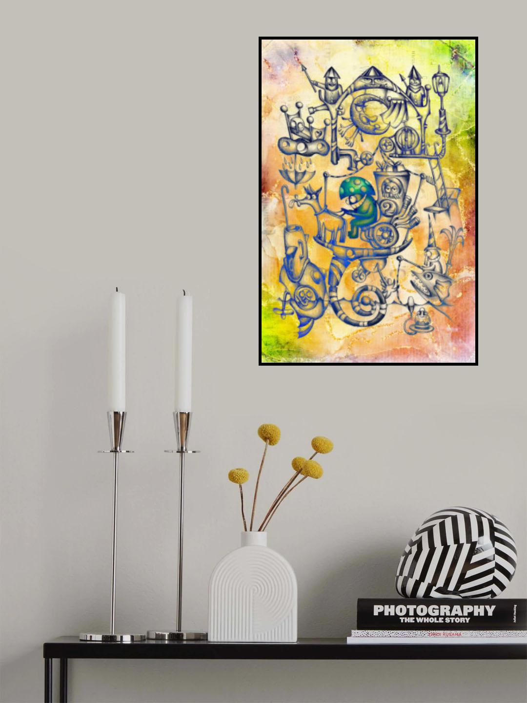 A gray mushroom cabbie No. 3 Poster och Canvastavla