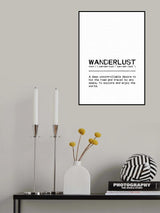 Quote Wanderlust Poster och Canvastavla