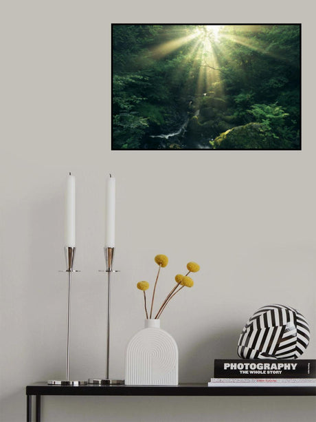 Green Rays Poster och Canvastavla