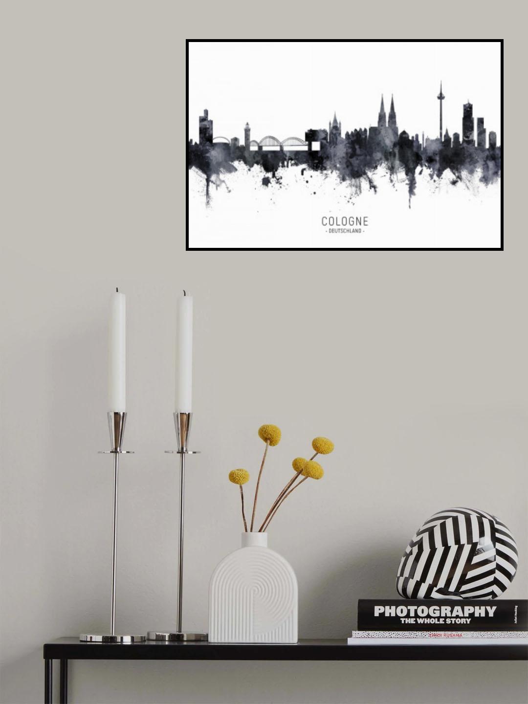 Cologne Germany Skyline Poster och Canvastavla