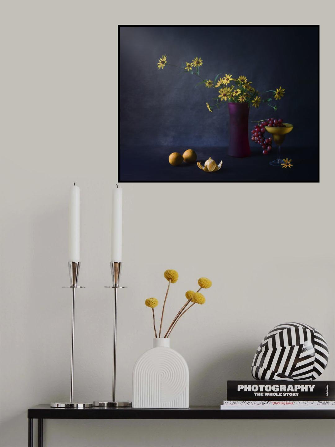 Yellow and purple Poster och Canvastavla
