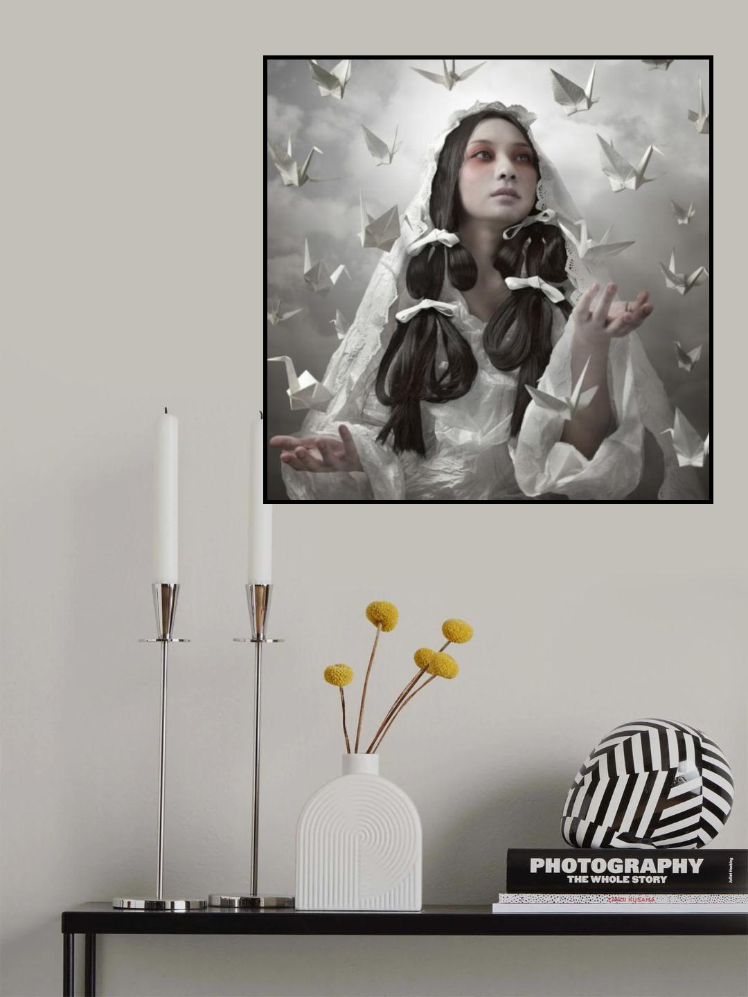 Goddess of "Origami" Poster och Canvastavla
