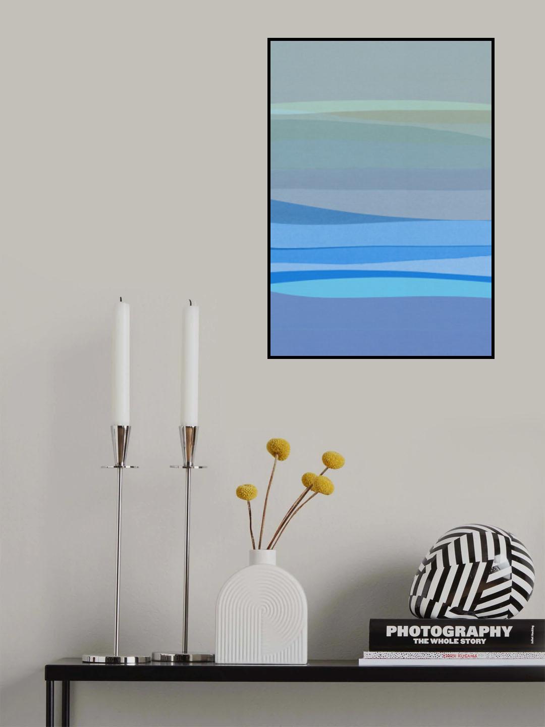 Blue Abstract I Poster och Canvastavla