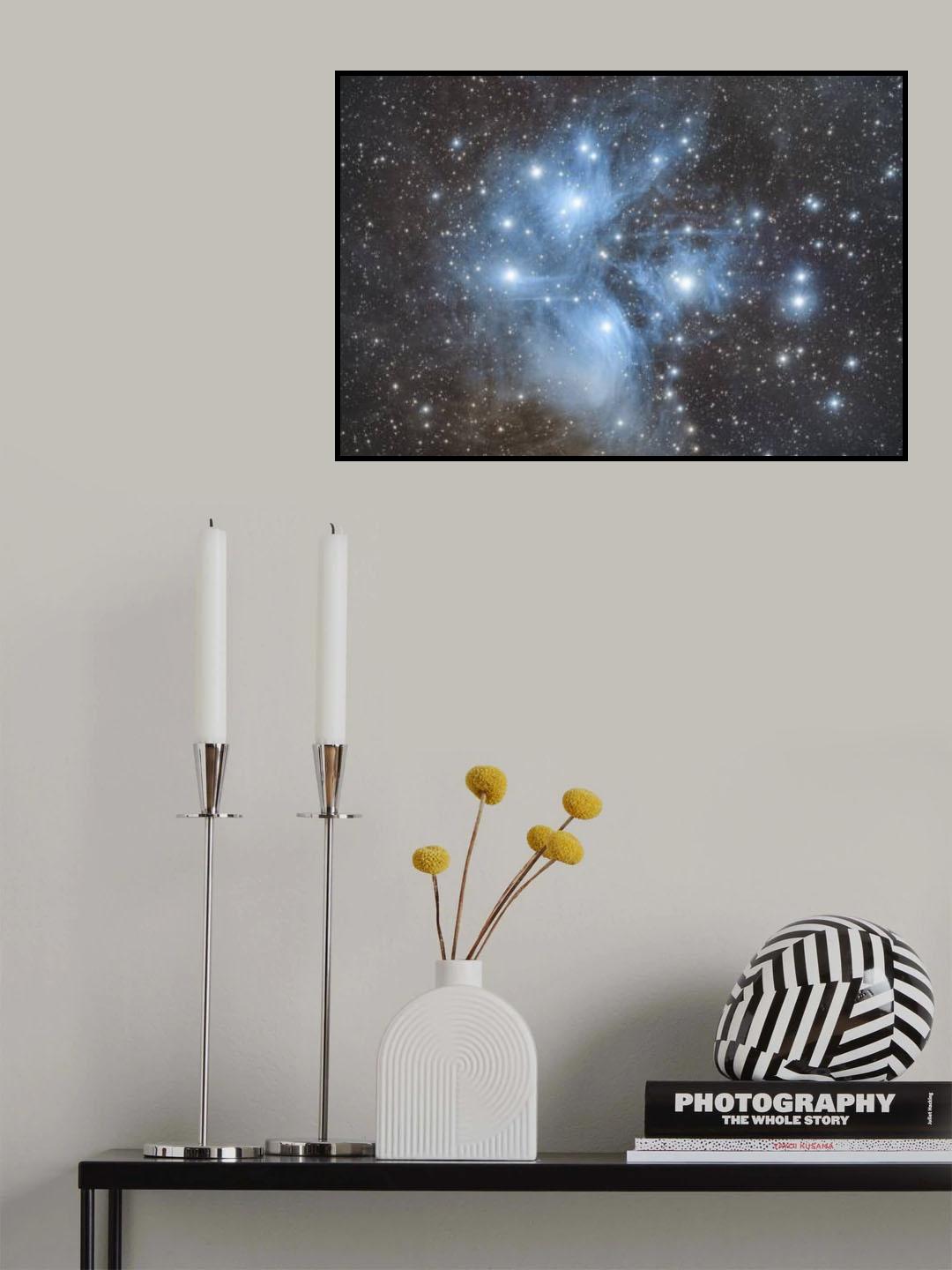 There Pleiades nebula Poster och Canvastavla
