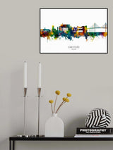 Dartford England Skyline Poster och Canvastavla