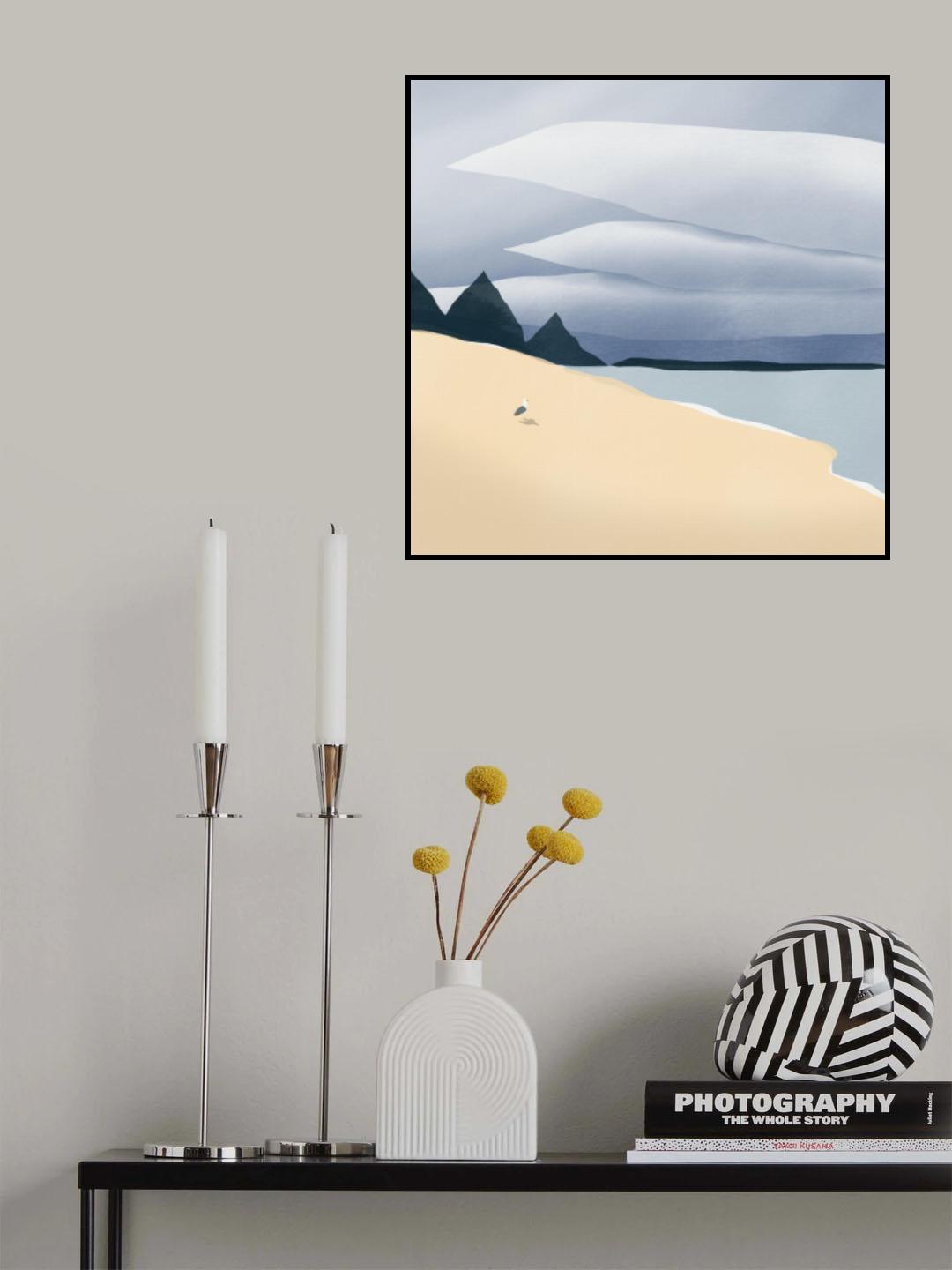 Moody Seagull Poster och Canvastavla