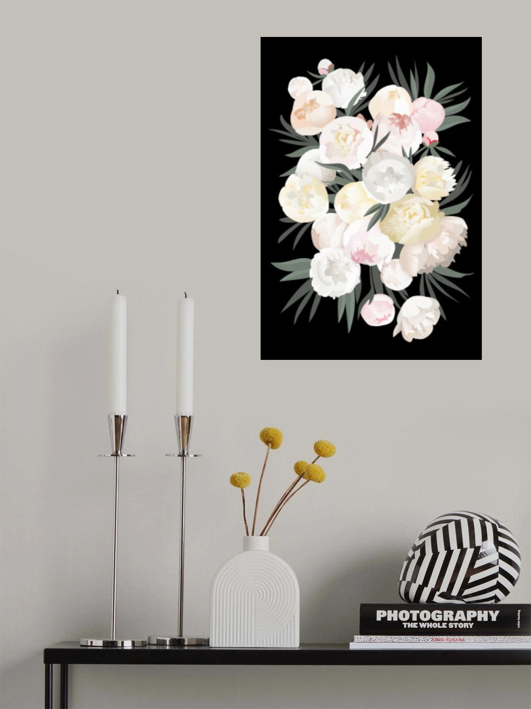 Dara bouquet in black Poster och Canvastavla