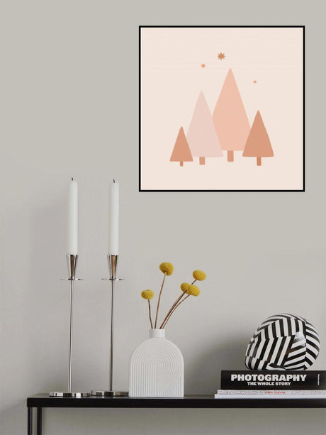 Minimal Trees & Stars Poster och Canvastavla
