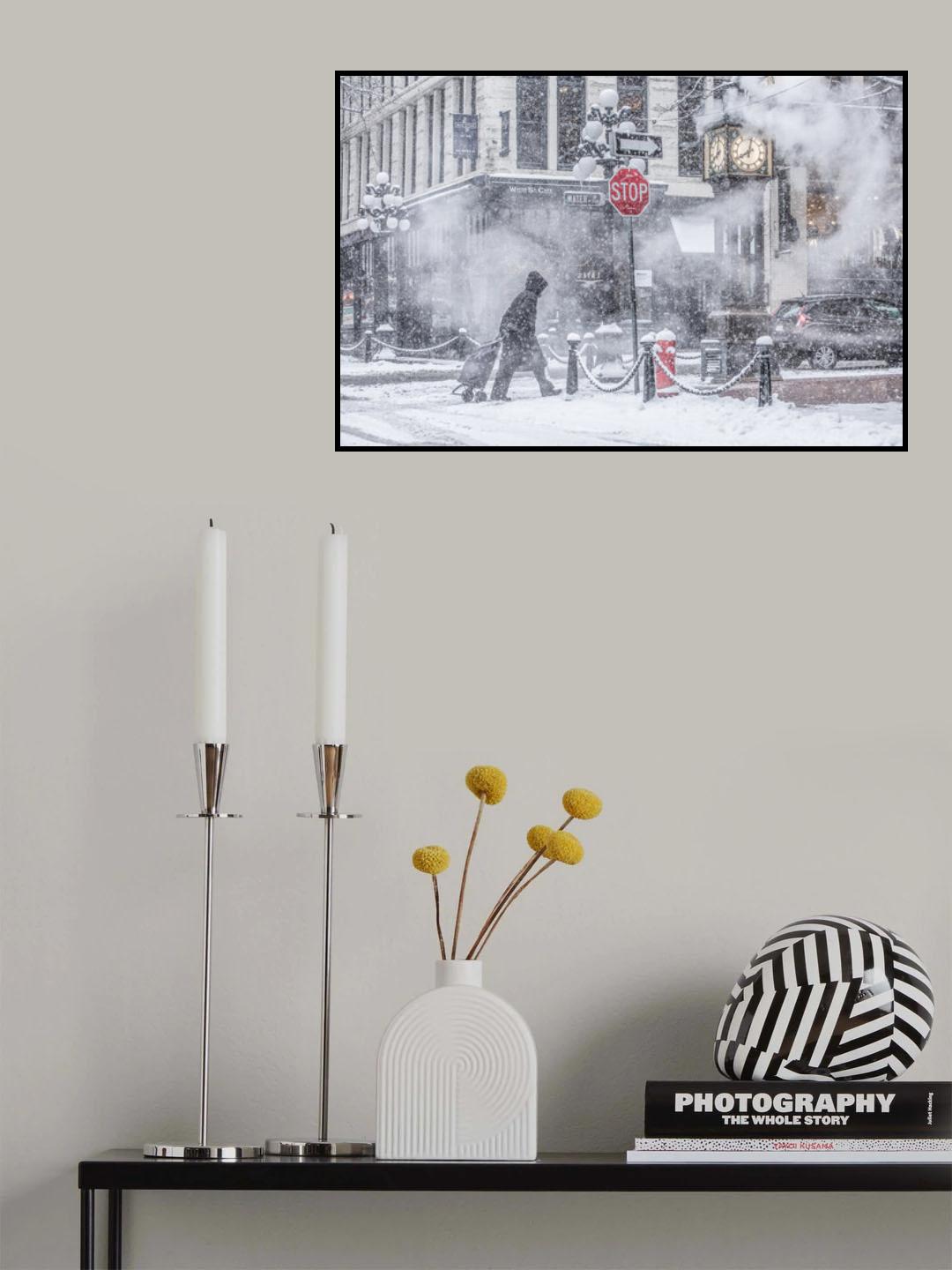 A Snowy Day Poster och Canvastavla