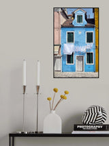 Clothes hanging in Burano, island of Venice Poster och Canvastavla