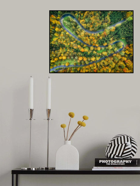 autumn road Poster och Canvastavla