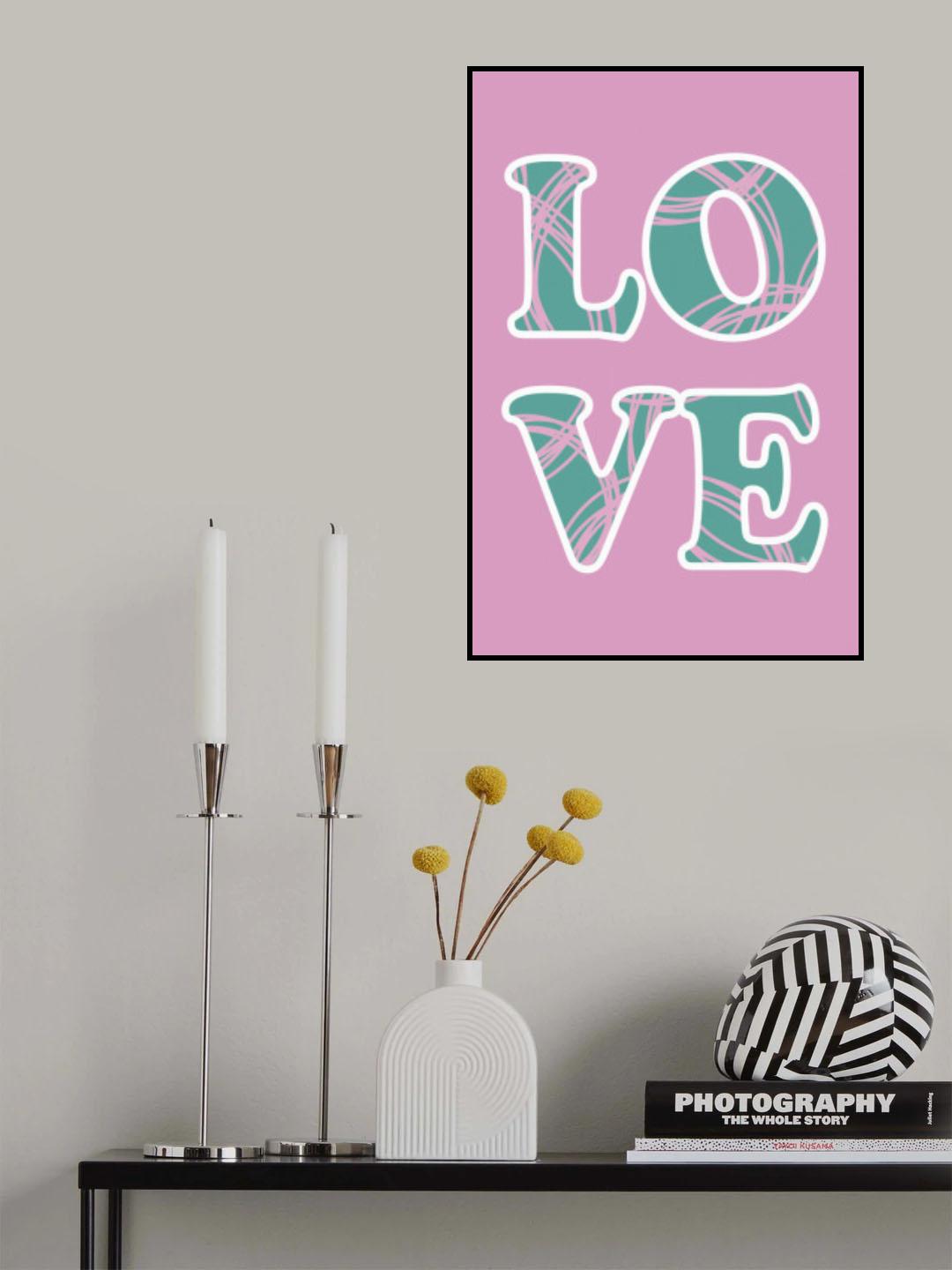Pink Love Poster och Canvastavla