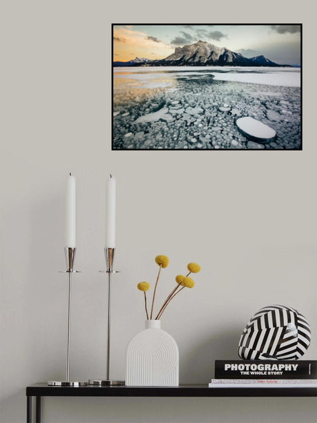 Bubble Lake Sunset Poster och Canvastavla