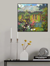 Ukranian Green Hut Poster och Canvastavla