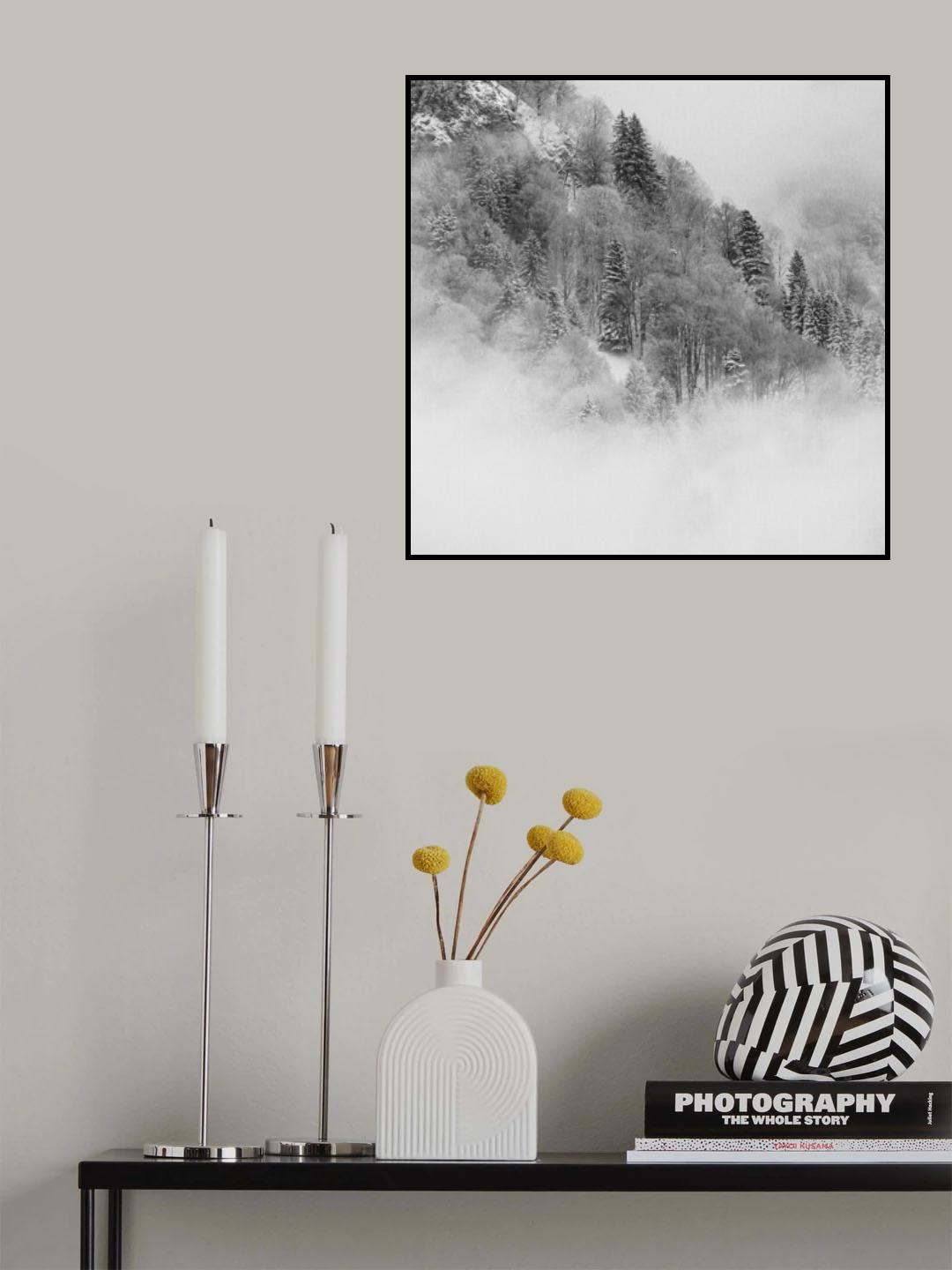 the foggy mountain Poster och Canvastavla