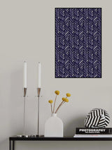 Indigo Blue Pattern Poster och Canvastavla