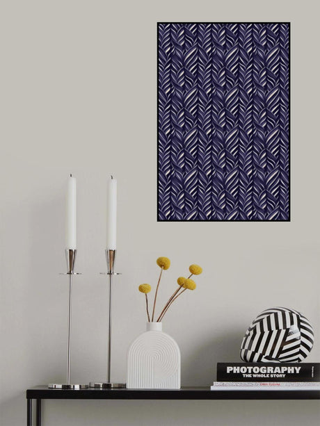 Indigo Blue Pattern Poster och Canvastavla