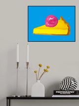 Lemon Tart With Raspberry Ice Cream Poster och Canvastavla