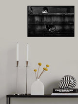 The kids window BW Poster och Canvastavla