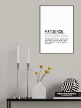 Quote Patience Poster och Canvastavla