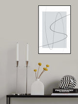 Gray Abstract Poster och Canvastavla
