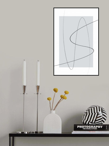 Gray Abstract Poster och Canvastavla