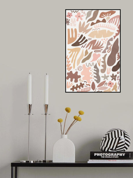 Blush Flora Colors and Shapes I Poster och Canvastavla