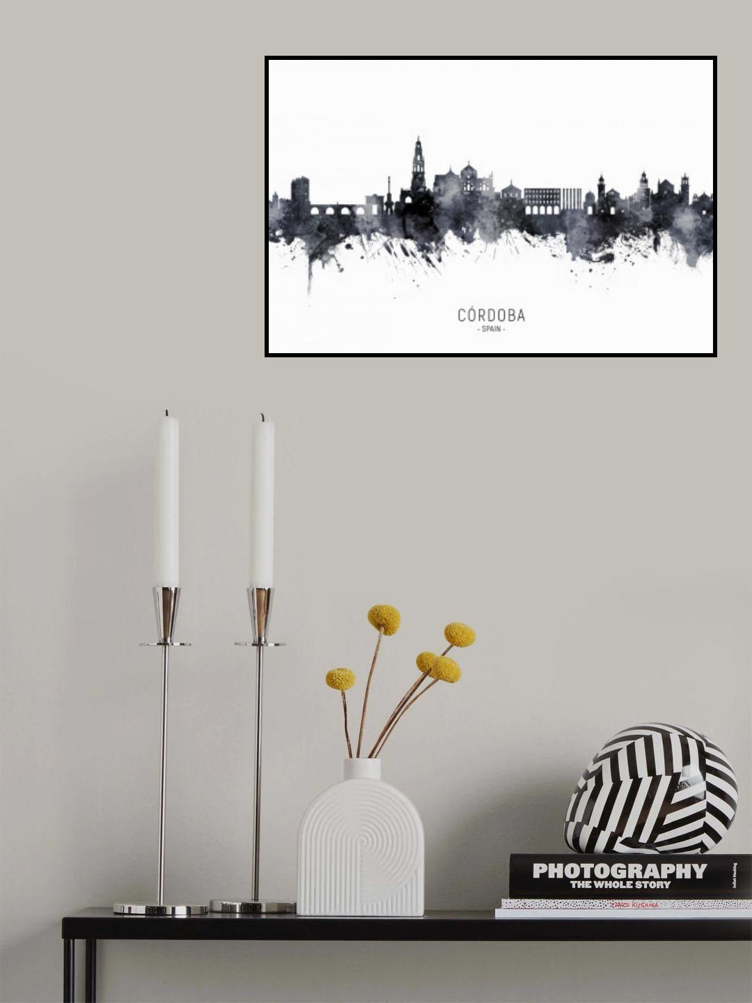 Córdoba Spain Skyline Poster och Canvastavla