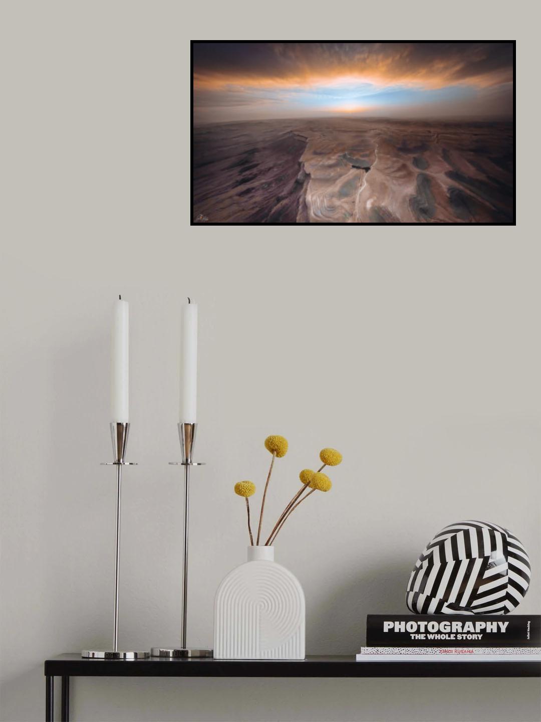 Sunset on the crater Poster och Canvastavla