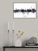 Stuttgart Germany Skyline Poster och Canvastavla