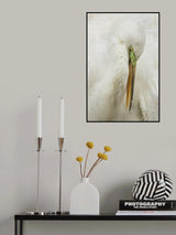 Egret Art Poster och Canvastavla