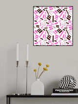 Marks Geometric Abstract 2 pink Brown Poster och Canvastavla