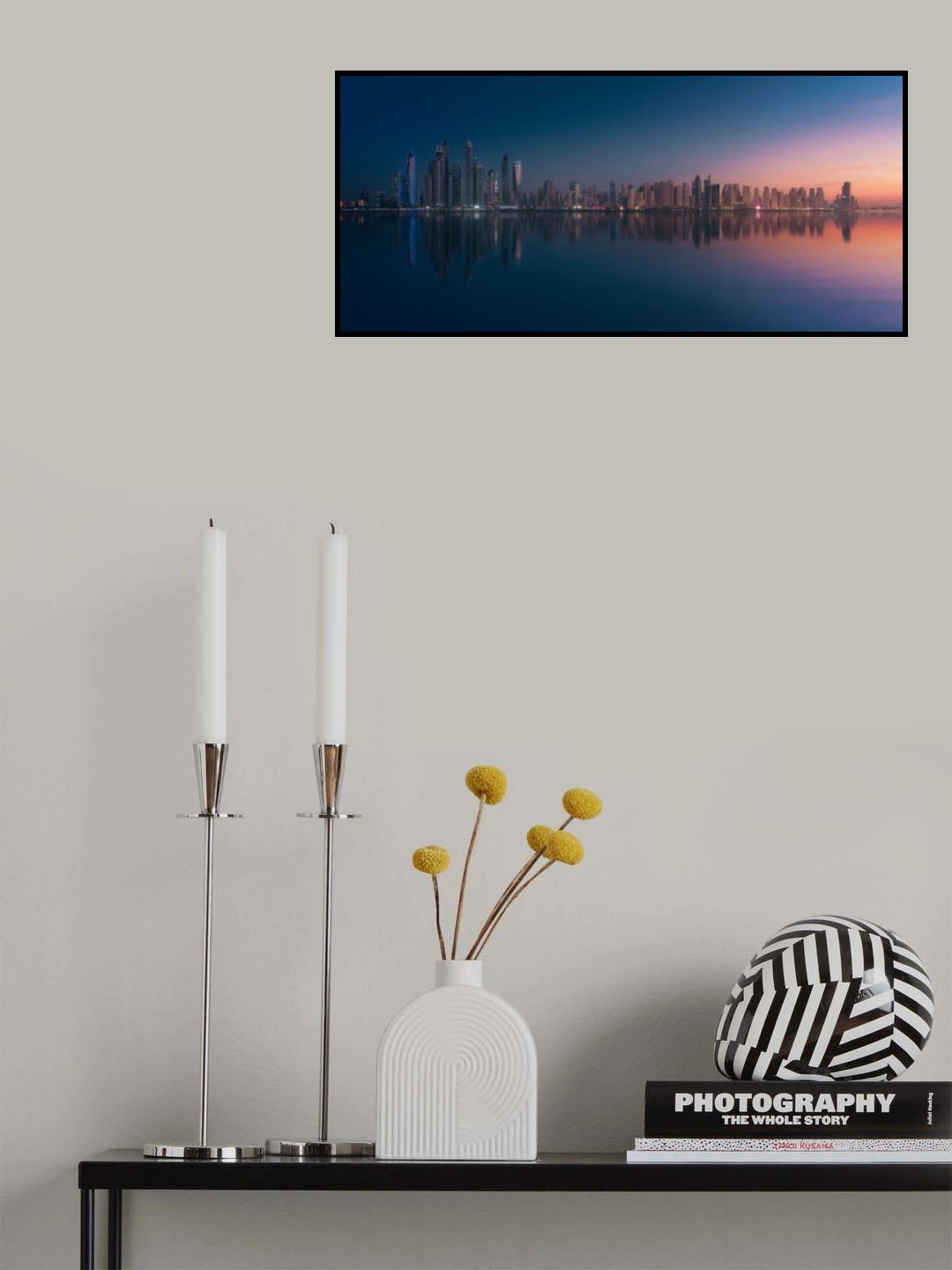 Dubai Marina Skyline Poster och Canvastavla