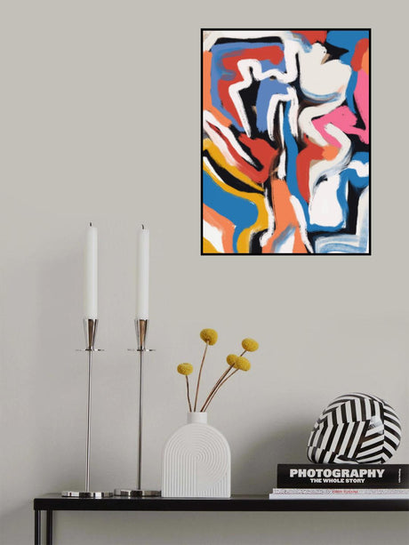Bold colorful brushstrokes 02 Poster och Canvastavla