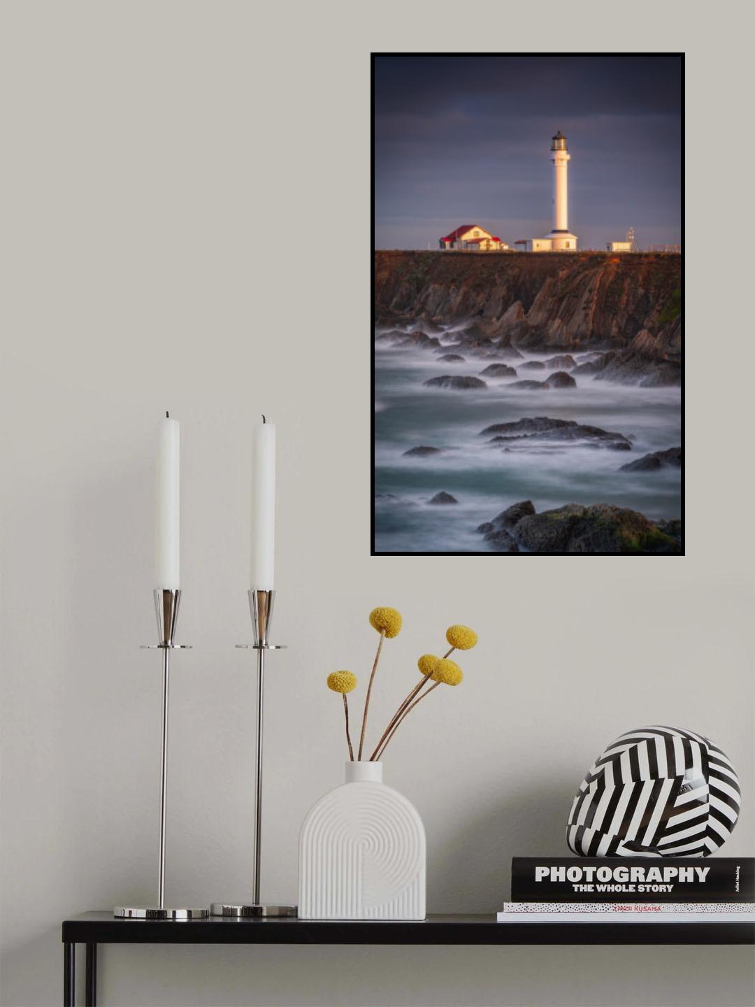 Lighthouse Sunrise Poster och Canvastavla