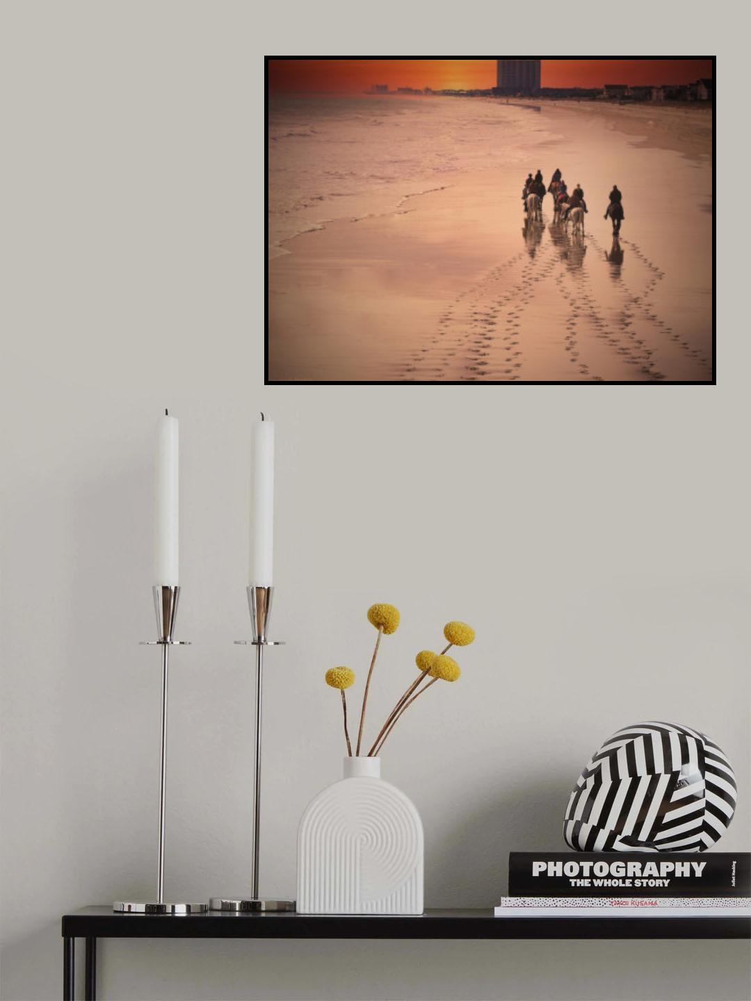 A Quiet Beach Evening Poster och Canvastavla