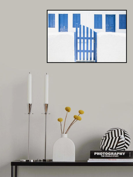 whitewash and blue paint Poster och Canvastavla
